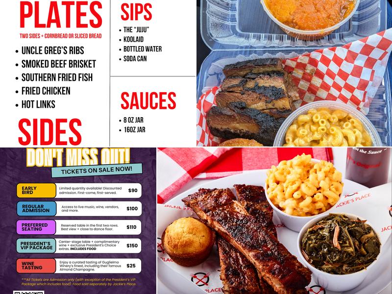 Jackie's Place - SoFA Menu