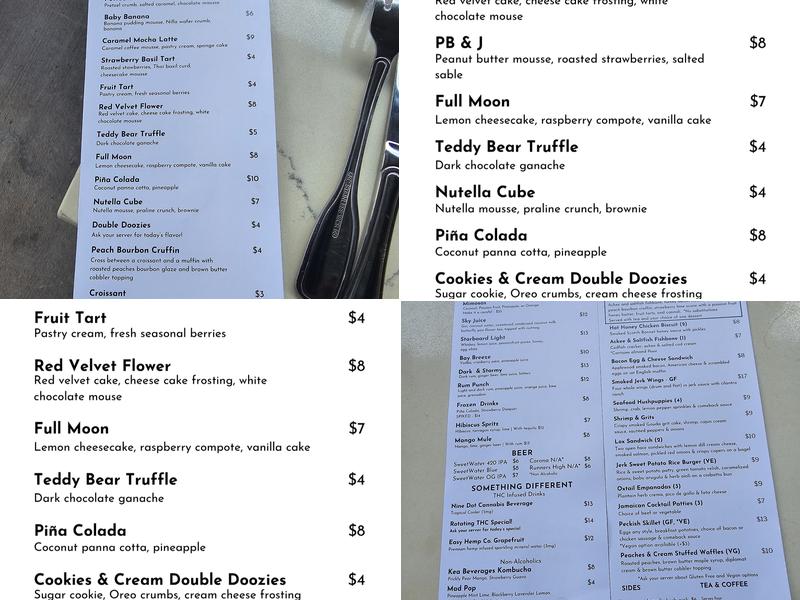 Peckish Restaurant and Bakery Menu