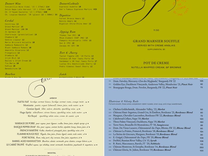Audette Menu