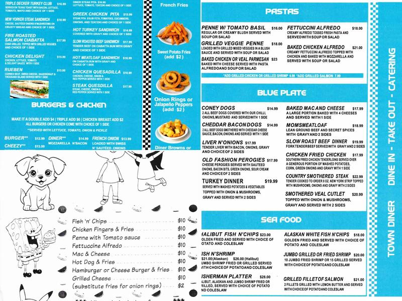 Town Diner Amherstburg Menu