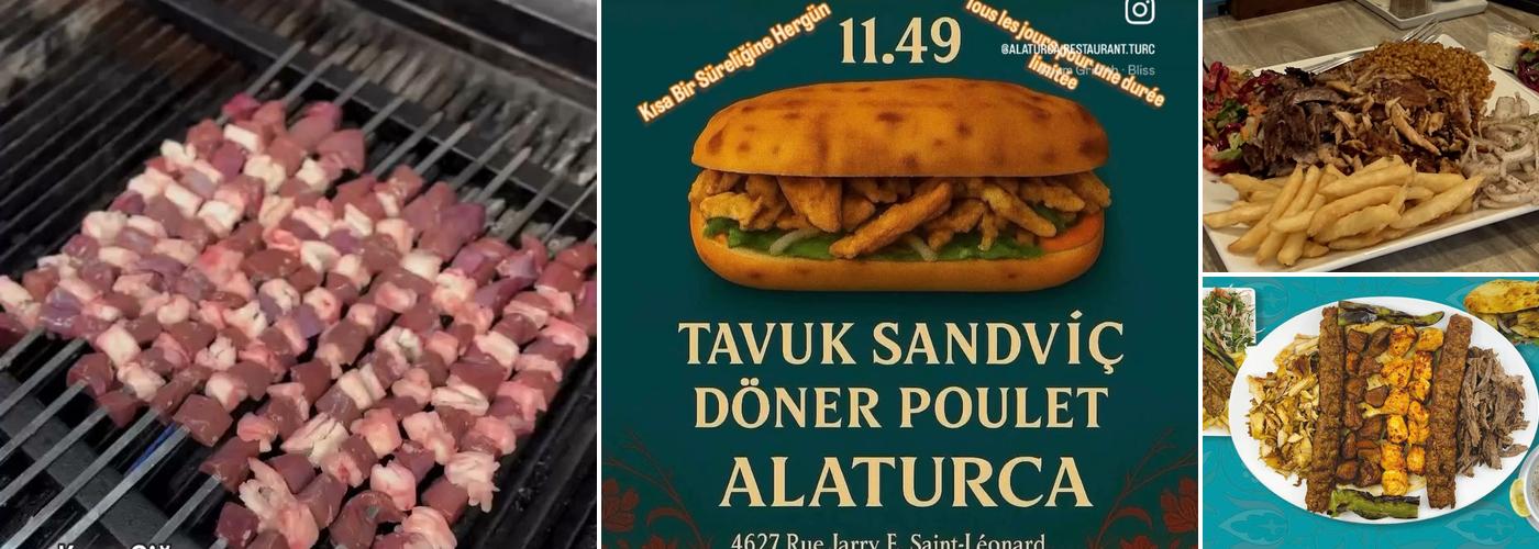 Alaturca Restaurant Turc Menu