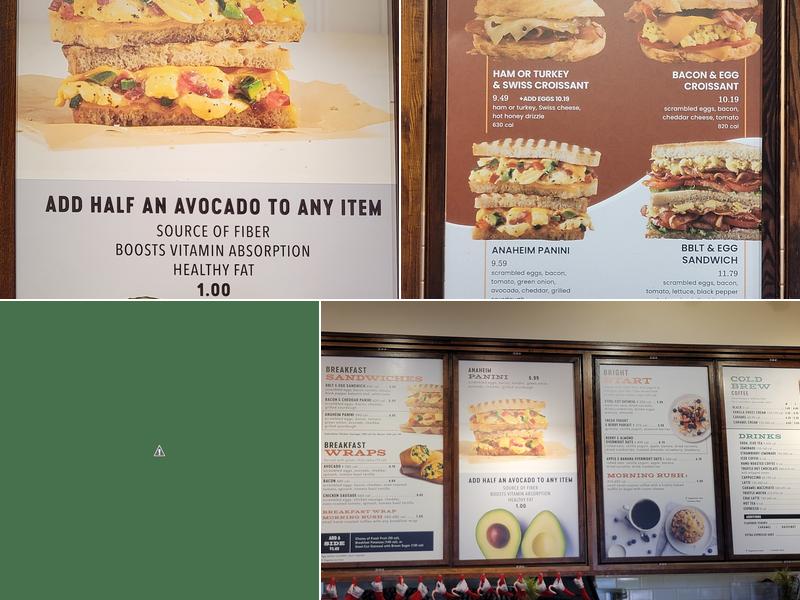 Corner Bakery Cafe Menu