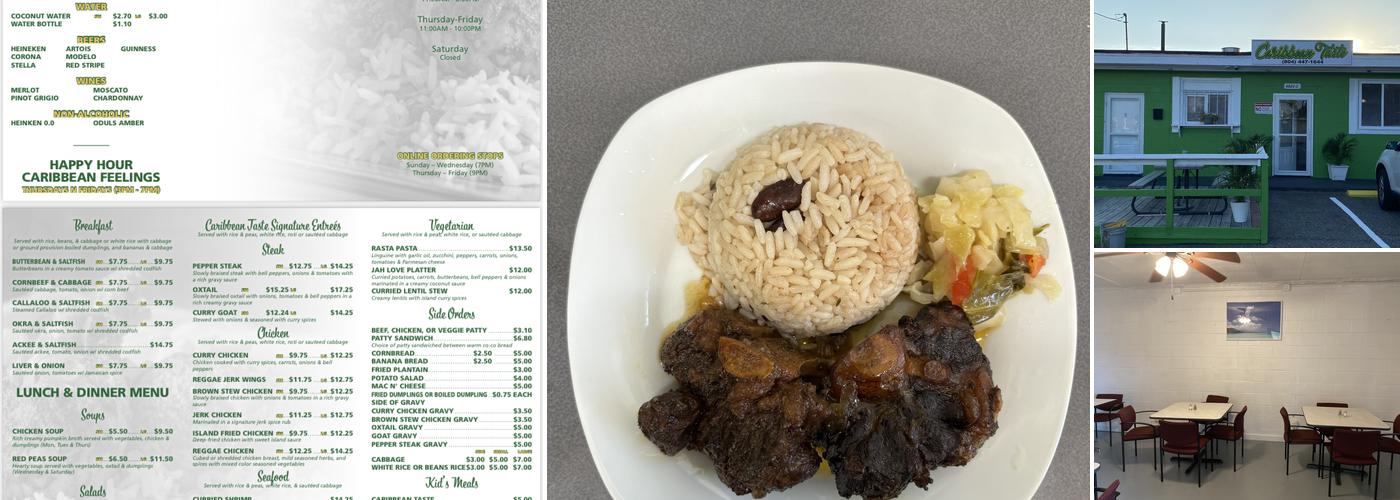 Caribbean taste Jamaican food Menu