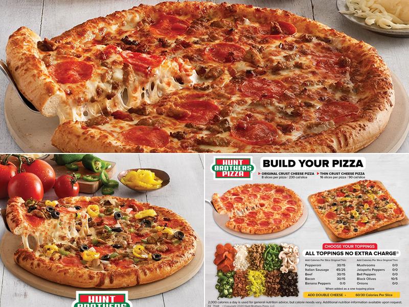Hunt Brothers Pizza Menu