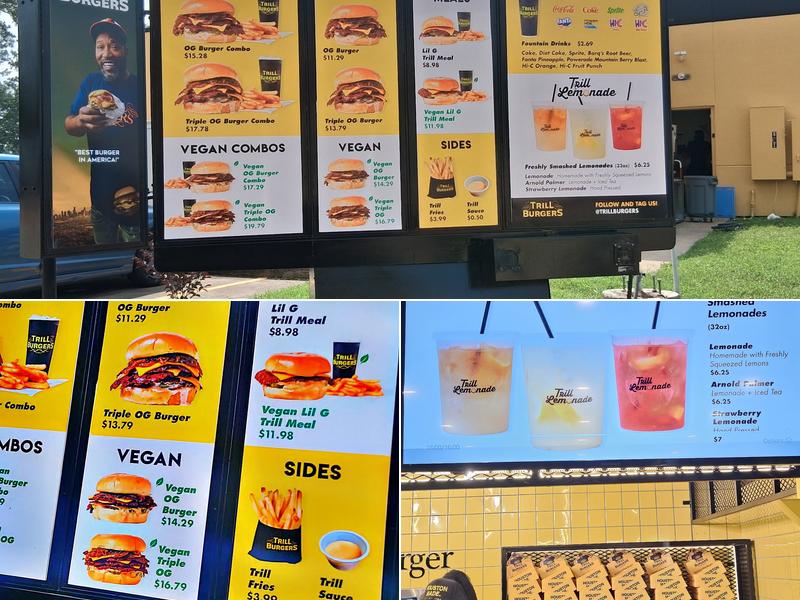 Trill Burgers Menu