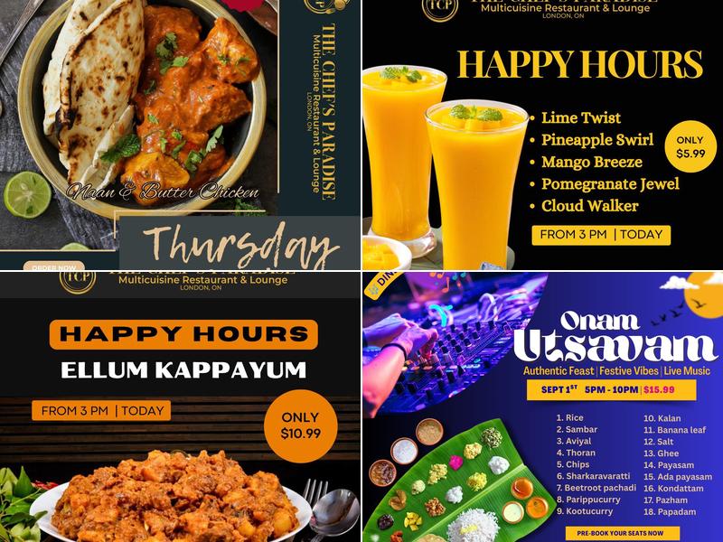 The Chef's Paradise Multi Cuisine Restaurant 530 Clarke Rd, London