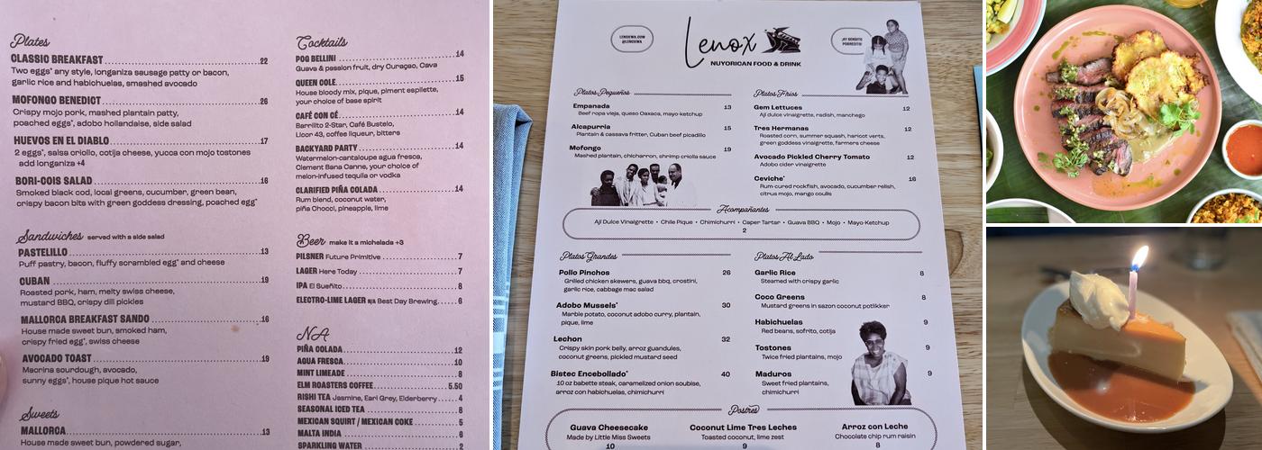 Lenox Menu
