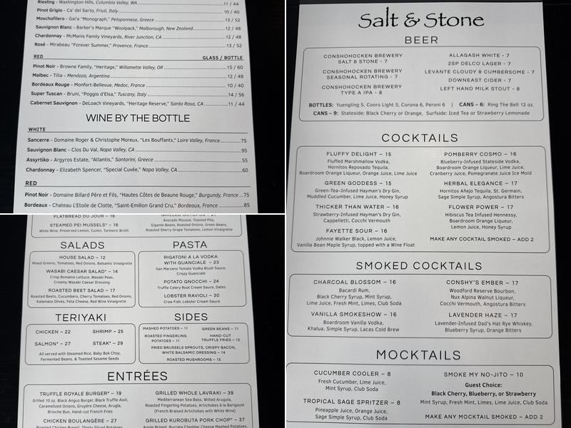 Salt & Stone Menu