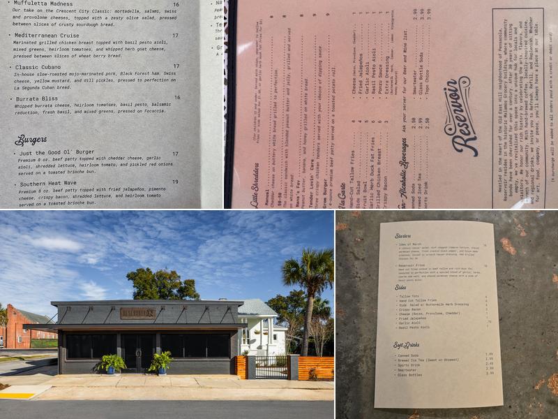 Reservoir Menu