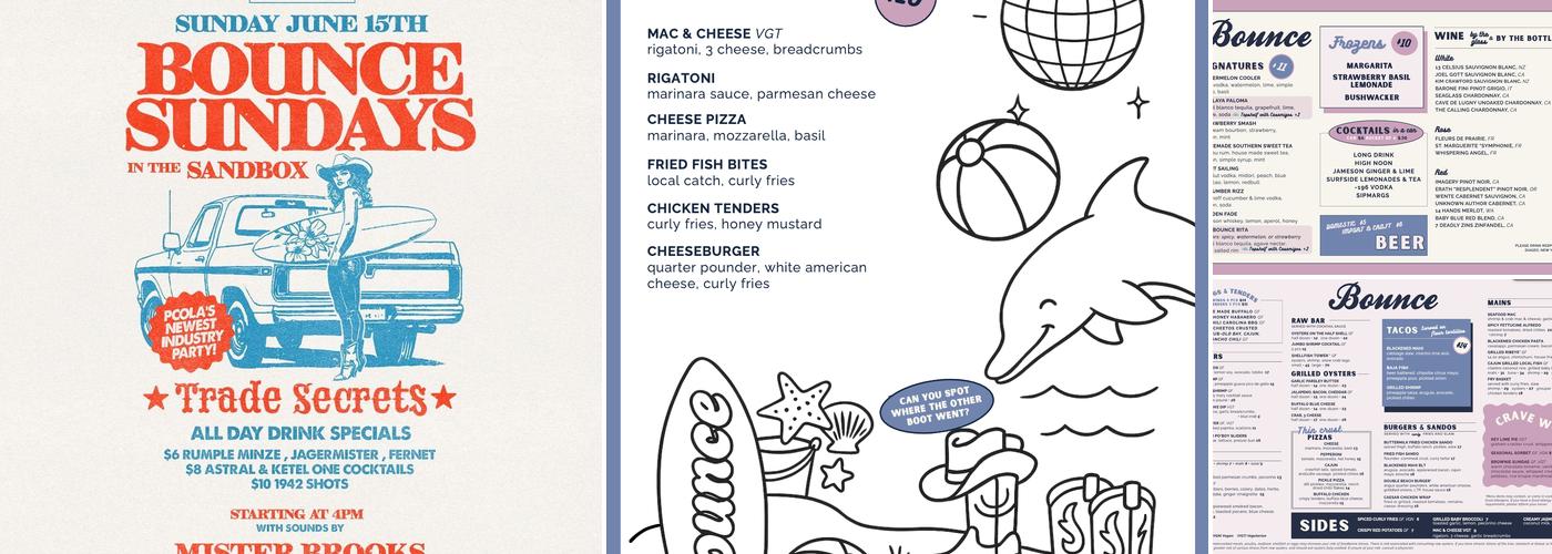 Bounce Beach Pensacola Menu