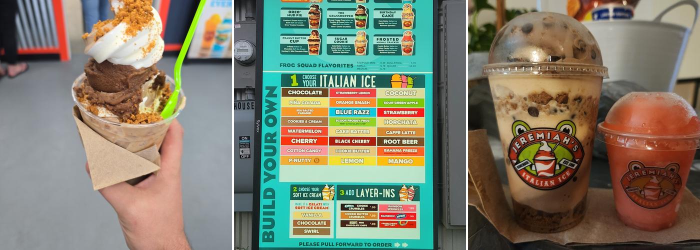 Jeremiah's Italian Ice Menu