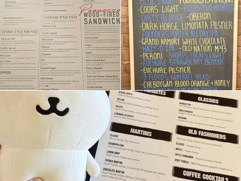 Coratti's Pizzeria Bar & Bocce Menu