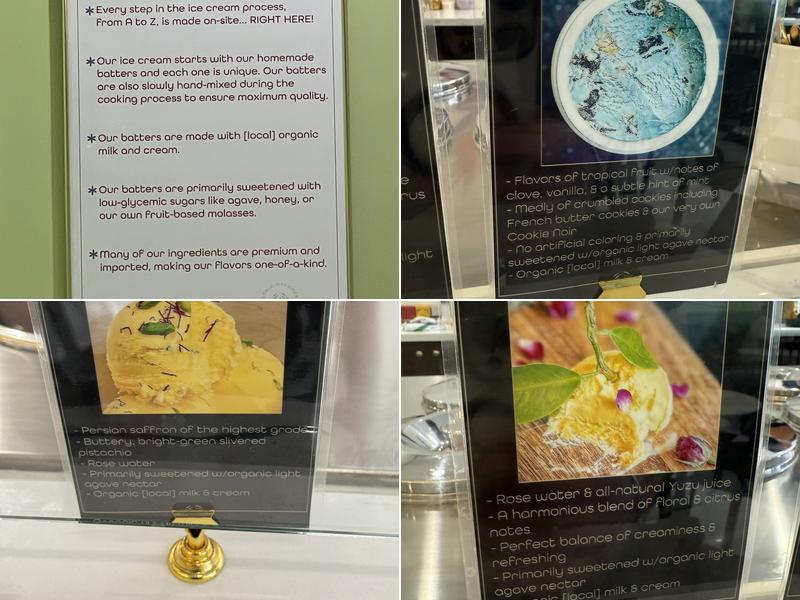 Petals Creamery Menu