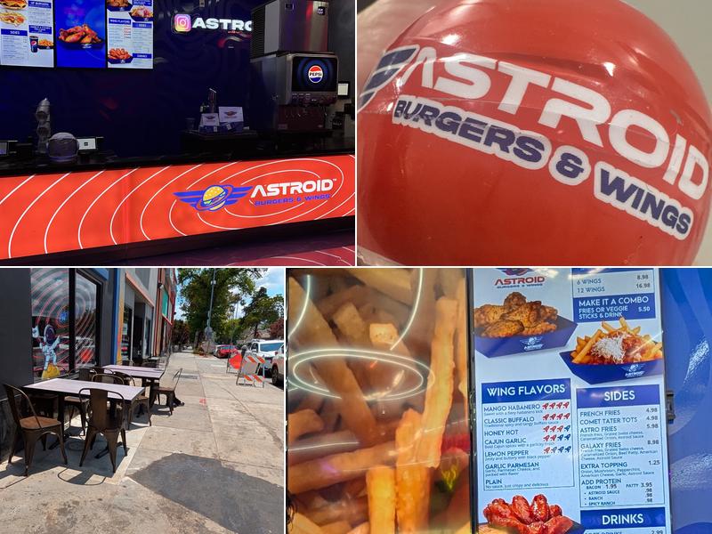 Astroid Burgers And Wings Menu