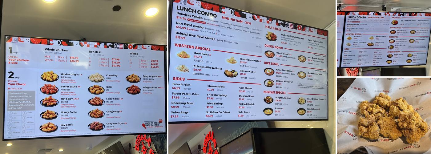 bb.q Chicken Dublin Menu