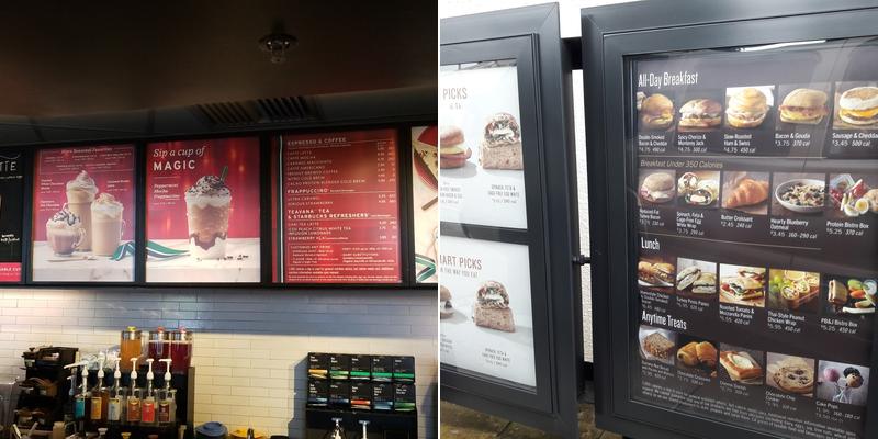 Starbucks Menu