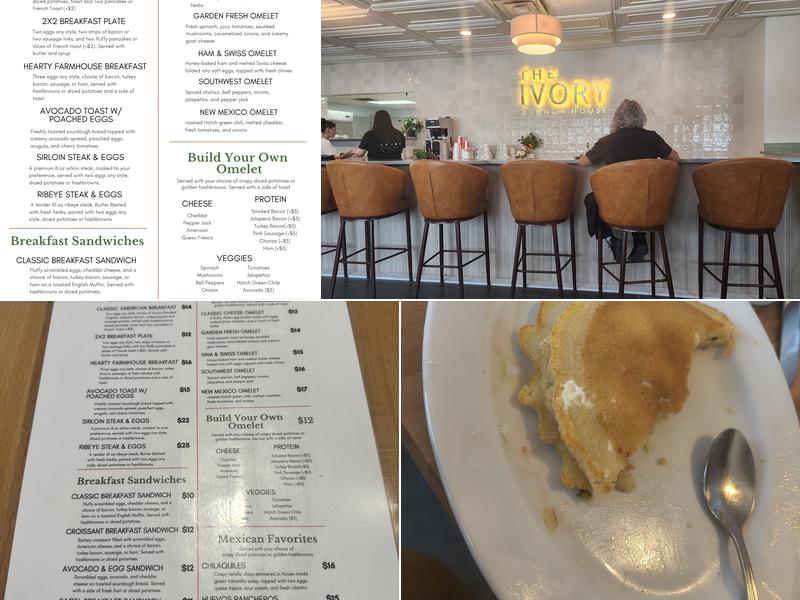 The Ivory Brunch House Menu