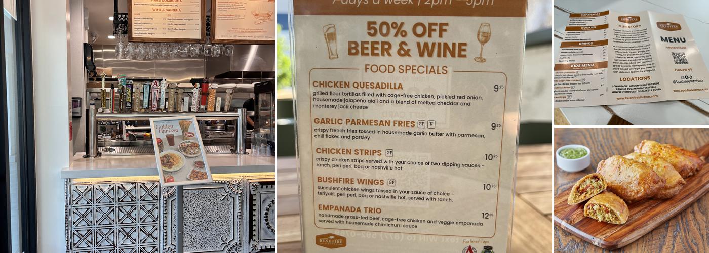 Bushfire Kitchen - Long Beach Menu