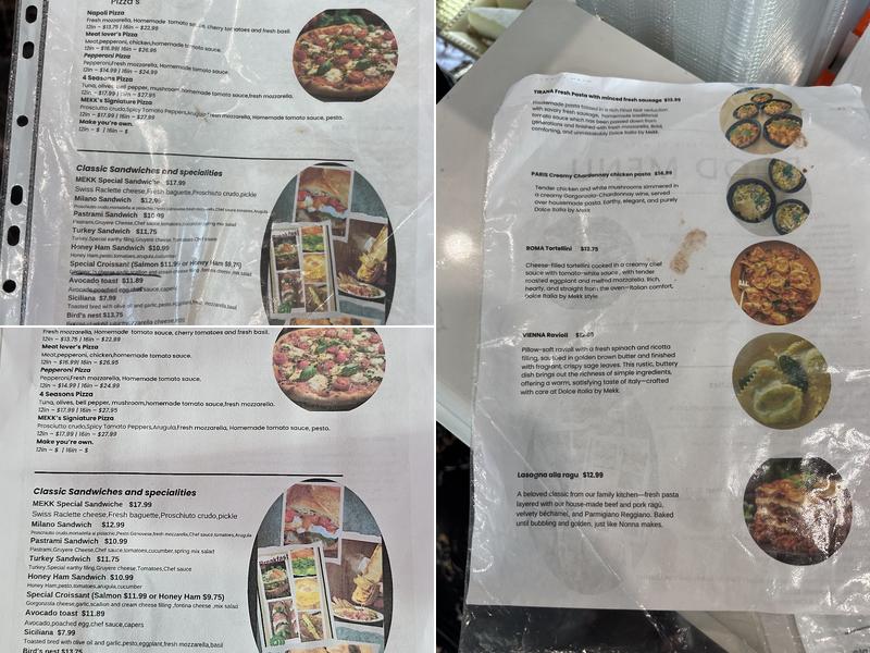 Dolce Italia by MEKK Menu