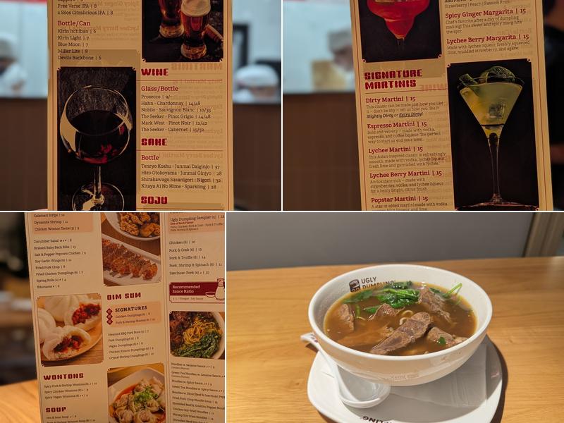 Ugly Dumpling Menu