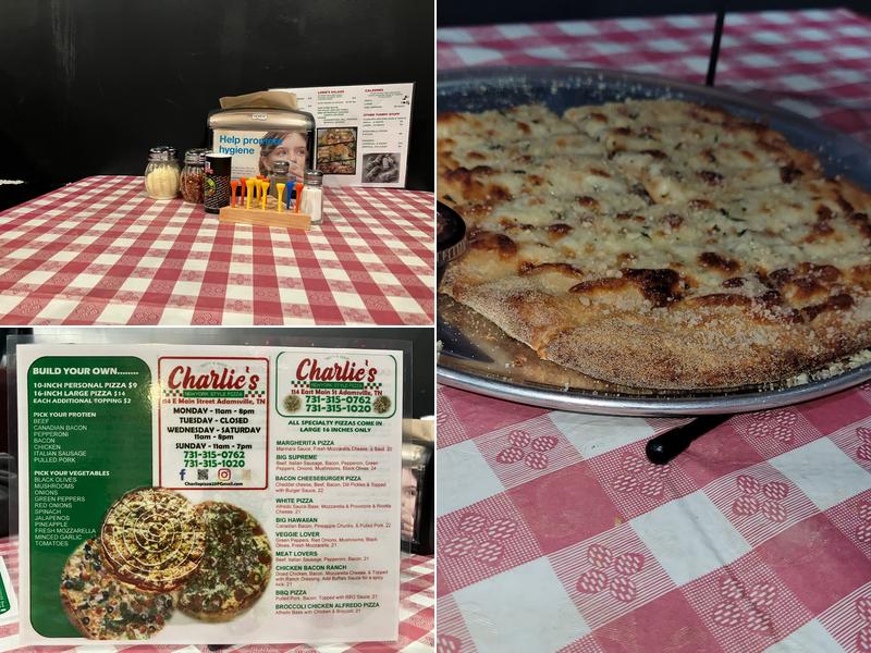 Charlie's New York Style Pizza Menu