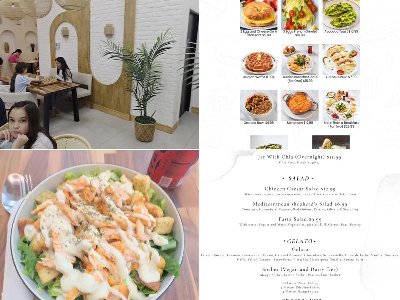 Jacob's Cafe & Restaurant Menu