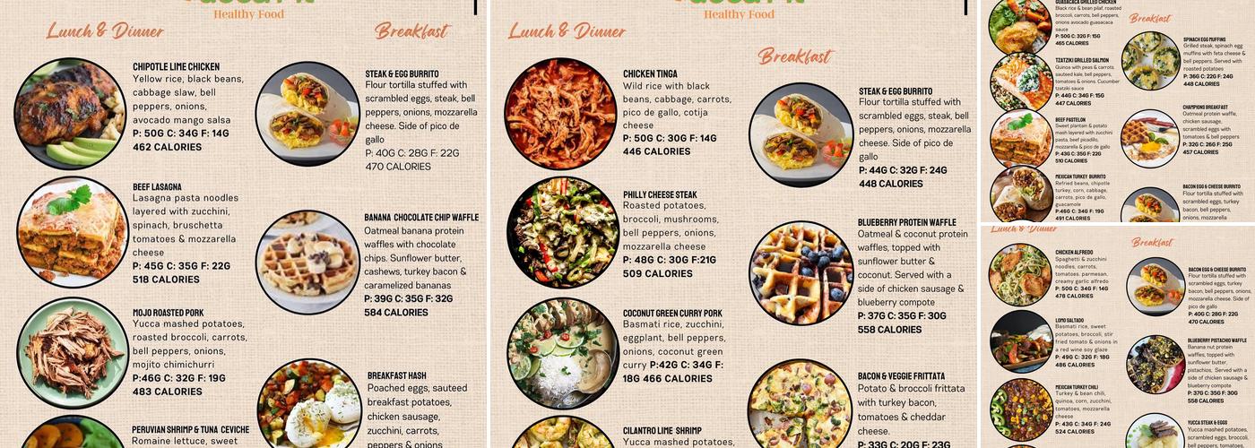 Yucca grill Menu