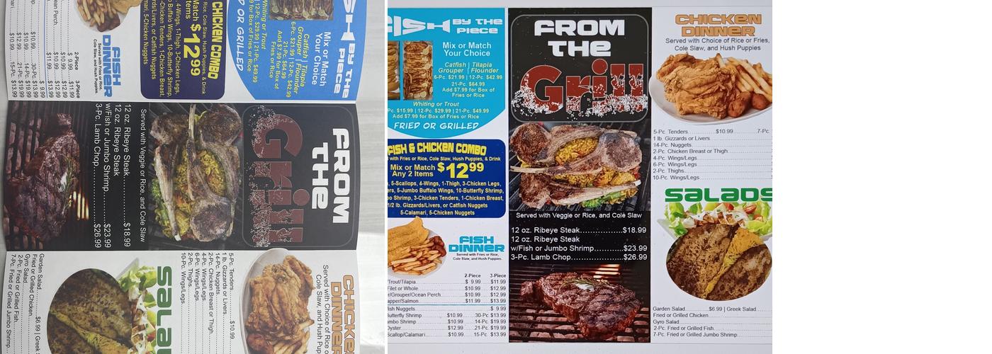 Sharks Express Fish And Chicken Menu