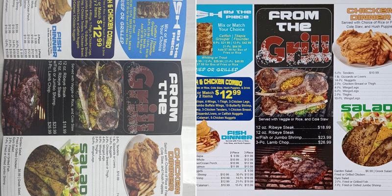 Sharks Express Fish And Chicken Menu