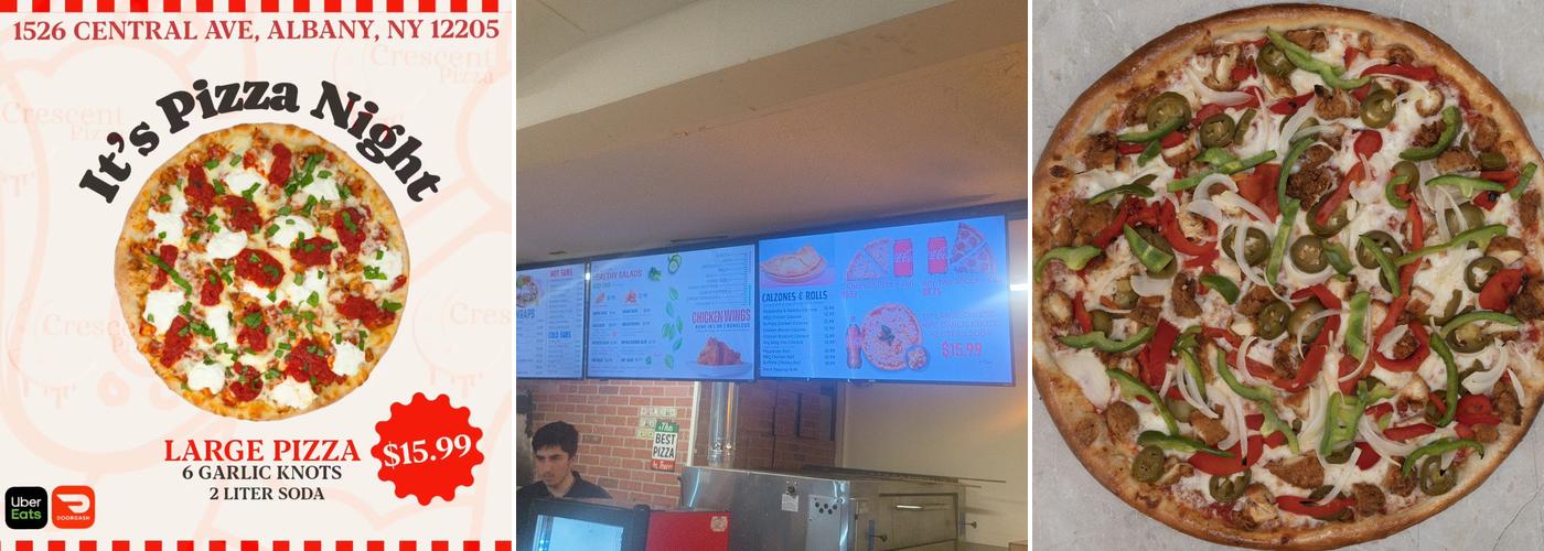 Crescent pizza Menu