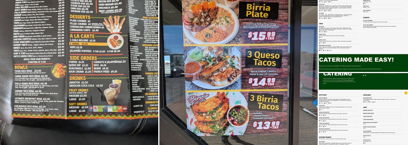 Abelardo’s Mexican Fresh Menu