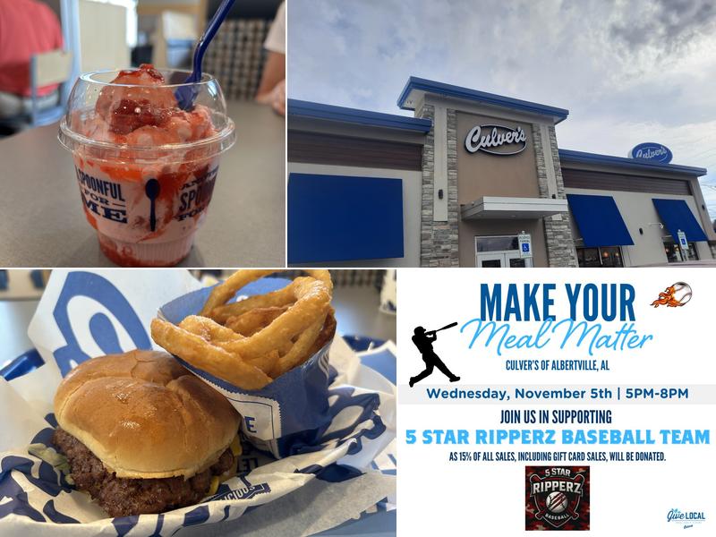 Culver’s 500 Mathis Mill Rd, Albertville