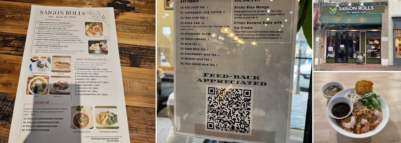 Saigon Rolls Menu