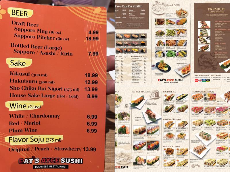 EAT'S AYCE SUSHI Menu