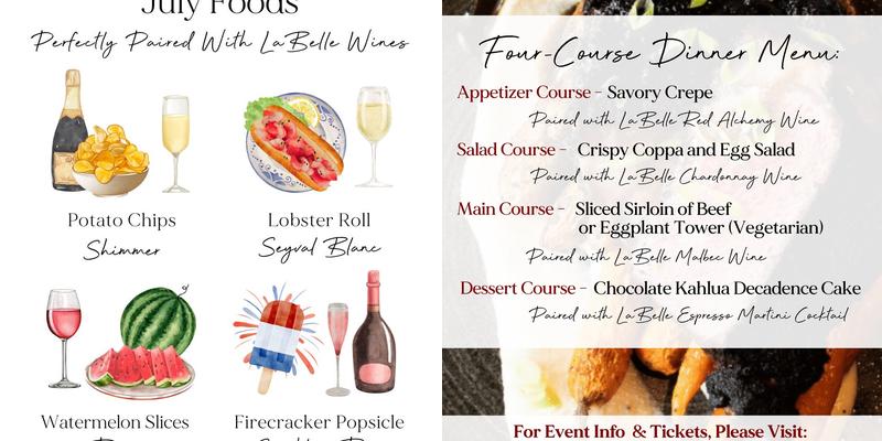 LaBelle Winery Menu