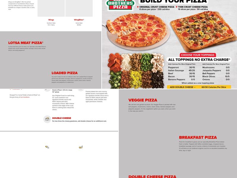 Hunt Brothers Pizza Menu