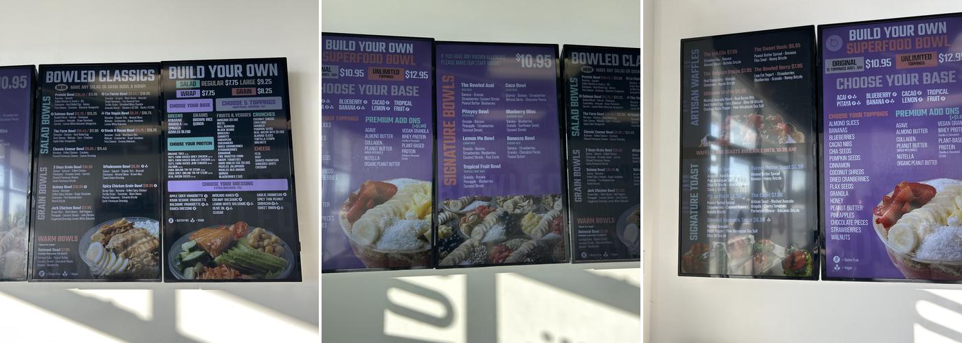 Bowled Menu