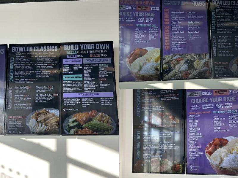 Bowled Menu