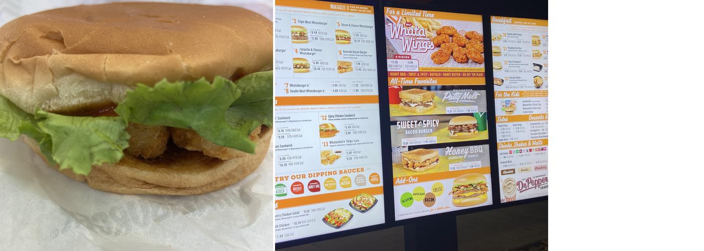 Whataburger Menu