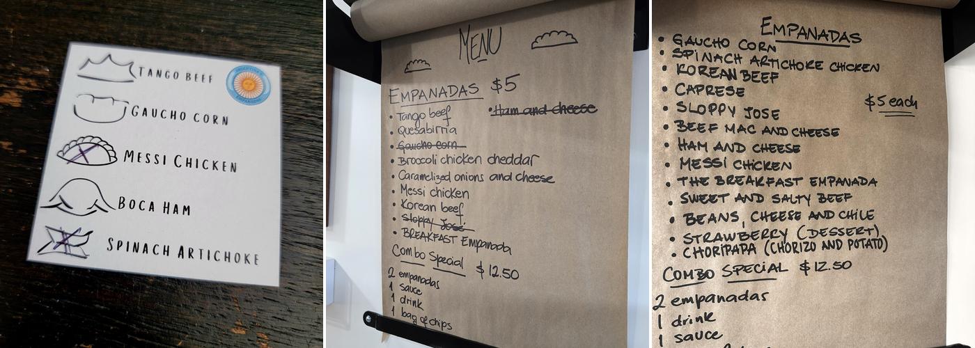 Argentina's Empanadas Menu