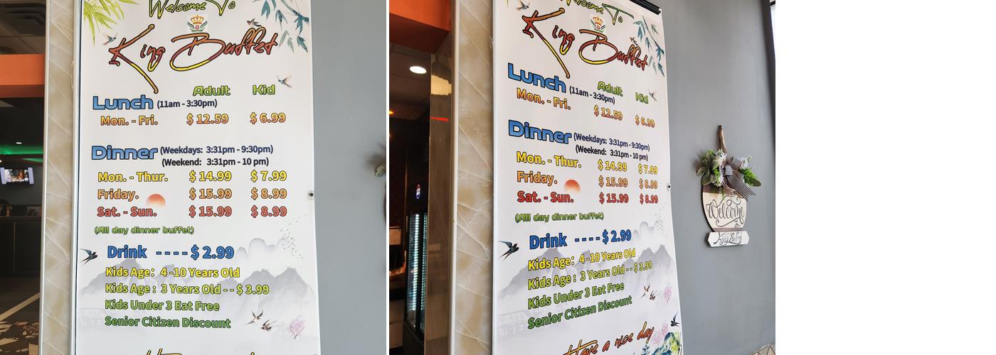 King Buffet Menu