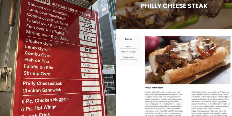 Halal Tasty Treat Menu