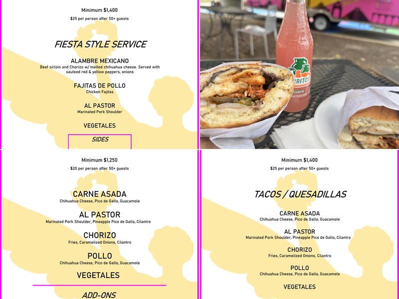 A Toda Madre Menu