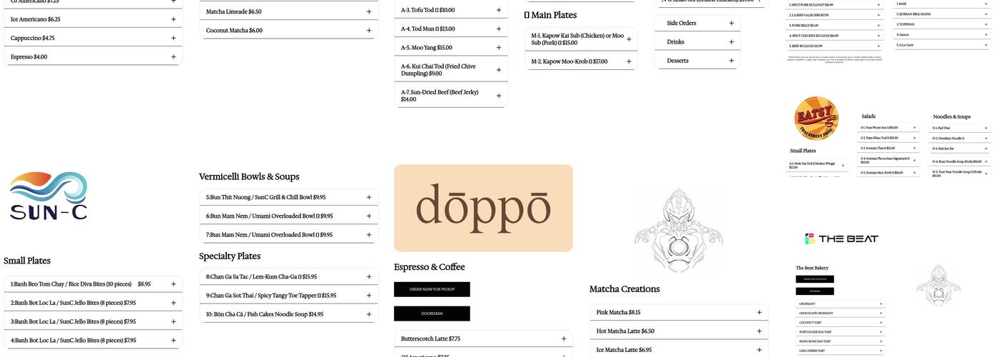 Pop-Up District Menu