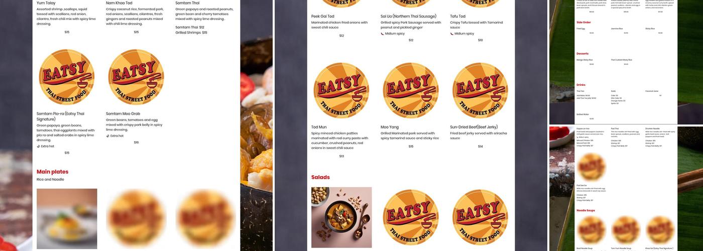 Eatsy Thai Menu