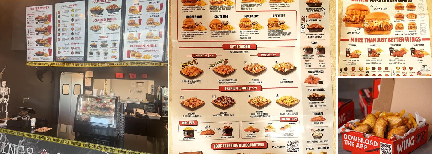 Wing Snob Menu