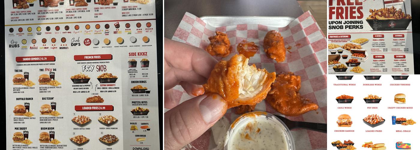 Wing Snob Menu