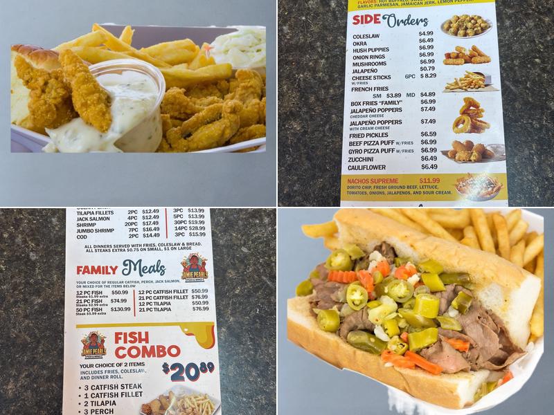 Jamie Pearls Pizza & Wingz Menu