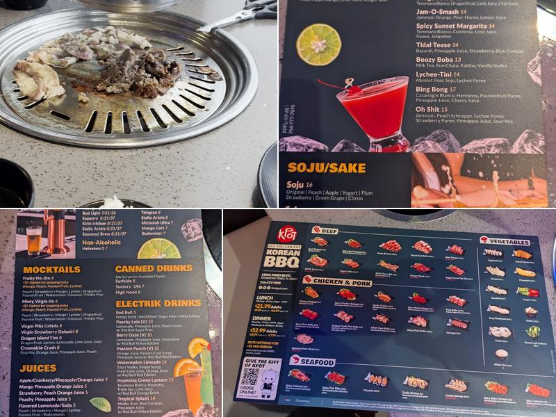 KPOT Korean BBQ & Hot Pot Menu