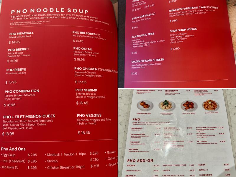 Soup Shop Menu